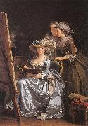 Labille-Guiard, Adelaide Self-Portrait with Two Pupils painting